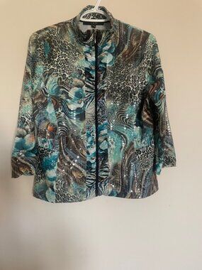 Toni Morgan Seuins Multi-color Jacket Size M